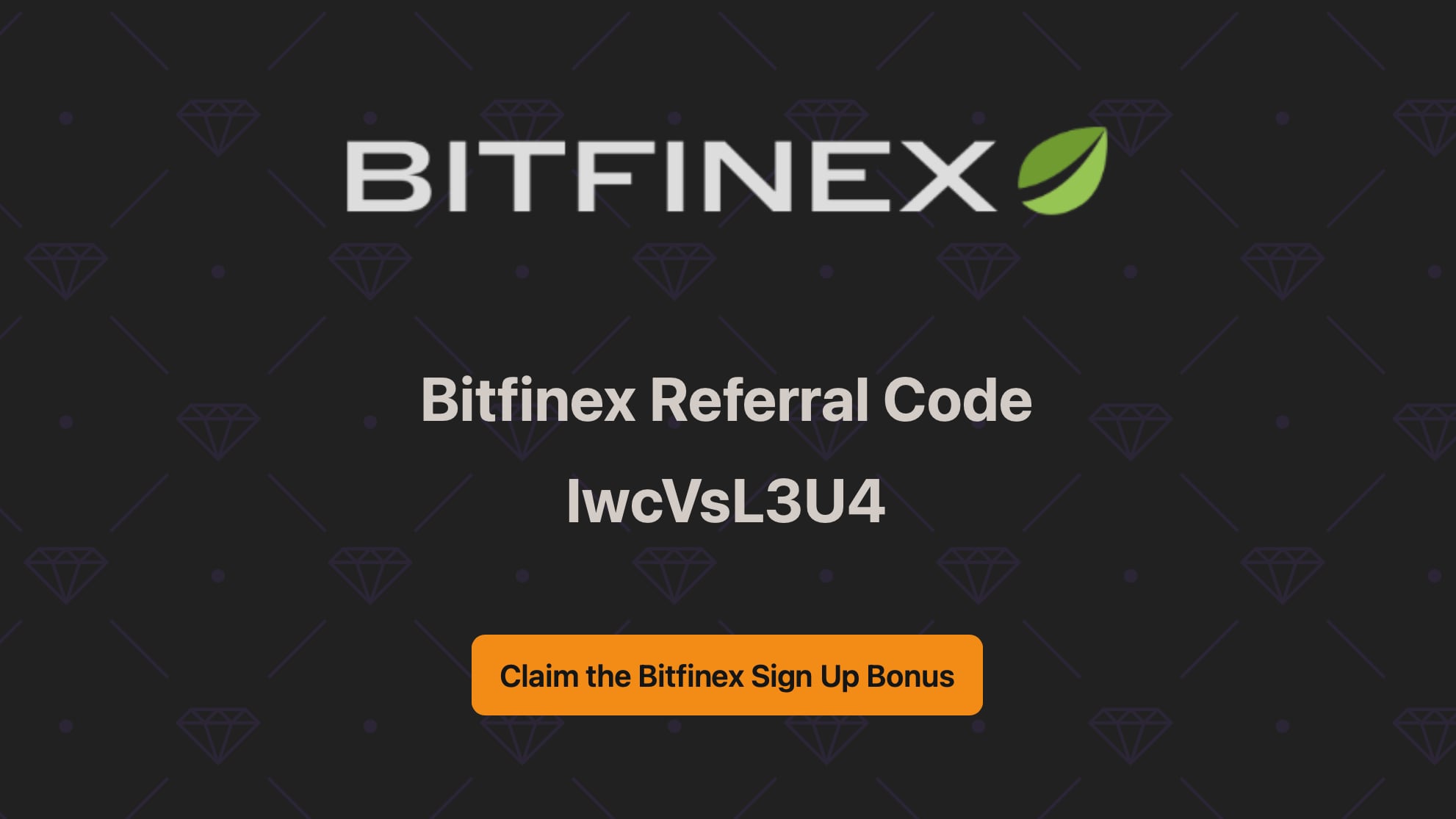 Bitfinex Referral Code lwcVsL3U4