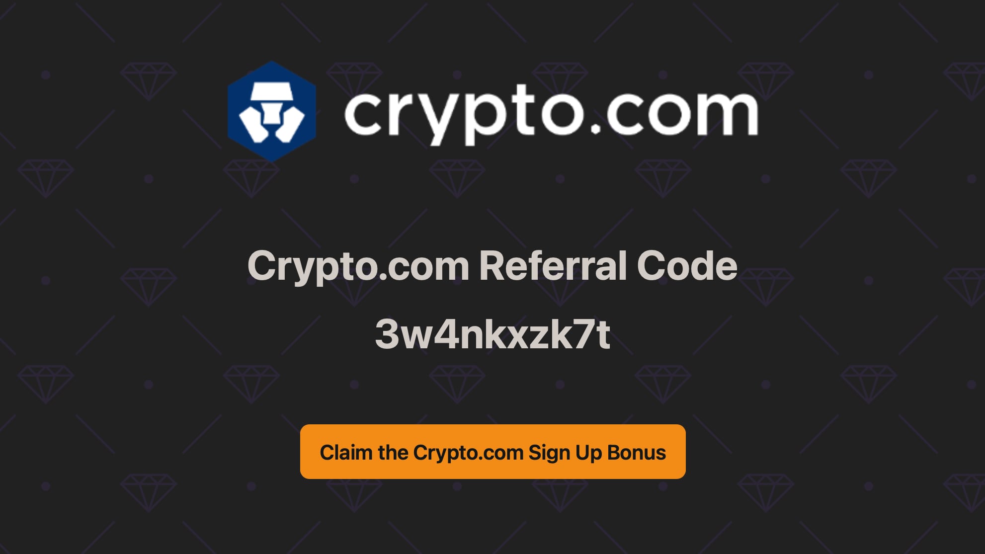 Crypto.com Referral Code 3w4nkxzk7t